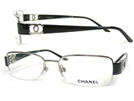 CHANEL シャネル 2101ブラック×シルバーメガネフレーム　眼鏡