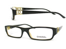 CHANEL シャネル 3105ブラック×クリームメガネフレーム　眼鏡