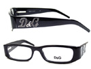 D&G 1139B ラインストーンブラックメガネフレーム・眼鏡