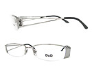 D&G ディーアンドジー 5027　ロゴありシルバーメガネフレーム　眼鏡
