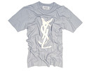 YSL 半袖プリントTシャツ ライトブルー