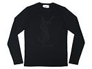 YVES SAINT LAURENT イブサンローラン '11秋冬 YSLロゴ長袖ロングTシャツ ブラック
