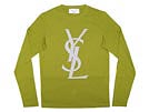 YVES SAINT LAURENT イブサンローラン '11秋冬 YSLロゴ長袖ロングTシャツ ゴールドグリーン