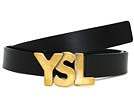 YVES SAINT LAURENT イブサンローラン '12春夏 YSLロゴバックルベルト ブラック 幅2.5cm