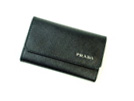 PRADA　プラダ　2M0025　6連キーケース型押しレザーブラック