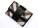 BURBERRY バーバリー '11秋冬 3463582 折りたたみ財布 ブラック×ベージュ