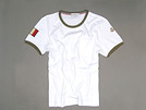 80177 半袖パイピングTシャツ ホワイト