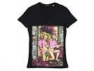 John Galliano ジョンガリアーノ '11春夏 AUW761Y Vネック半袖プリントTシャツ ブラック □■値下げ■□