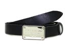 DOLCE&GABBANA ドルチェ&ガッバーナ '12春夏 BC3436 ナチュラルレザーベルト ブラック 幅2.5cm