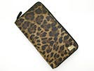 DOLCE&GABBANA ドルチェ＆ガッバーナ '11秋冬 BI0144 ジップアラウンド特大長財布 小銭入れあり 型押しレザー ヒョウ柄