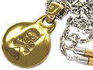 DOLCE&GABBANA ドルチェ&ガッバーナ BJ0480 スカルネックレス ゴールド×シルバー□■値下げ■□