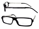 DIOR HOMME ディオール オム TIE61 ロゴありブラック×シルバーメガネフレーム 眼鏡