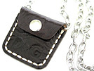 D&G DJ0366 レザーポケットネックレスダークブラウン
