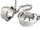 D&G DJ0402 ダブルリングネックレスシルバー