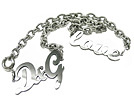 D&G DJ0555 筆記体ロゴシルバーネックレス