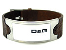 D&G DJ0573 レザーブレスレットダークブラウン