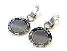 D&G ディーアンドジー DJ0684　コイン型ロゴピアス　シルバー