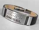 DIESEL ディーゼル DX0292040 ブラックレザーブレスレット □■値下げ■□