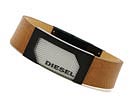 DIESEL ディーゼル DX0348040 レザーブレスレット ブラウン