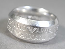 EMPORIO ARMANI エンポリオアルマーニ EG2427040 モノグラムシルバーリング・指輪