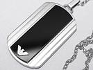 EMPORIO ARMANI エンポリオアルマーニ EGS1026040 ドッグタグプレートネックレス