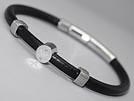 EMPORIO ARMANI エンポリオアルマーニ EGS1498040 ブラックレザーブレスレット