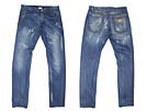 DOLCE&GABBANA ドルチェ&ガッバーナ '11秋冬 G381LP ヴィンテージデニムパンツ 黒ペイント×ブリーチ