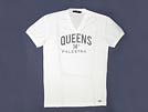 DOLCE&GABBANA ドルチェ&ガッバーナ '11秋冬 G8M08G プリントVネック半袖Tシャツ ホワイト