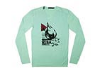 DOLCE&GABBANA ドルチェ&ガッバーナ '12春夏 G8O74G アウトステッチ 長袖ロングTシャツ ライトグリーン