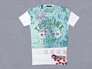 '12春夏 G8P11G プリント半袖Tシャツ ライトグリーン×ホワイト