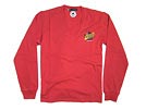 GC584 ヴィンテージ加工ロングTシャツ レッド