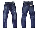'11春夏 GZN9BD クラッシュ&ペイント加工デニムパンツ ブルー