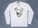 DSQUARED2 ディースクエアード '10秋冬 GC0727 スカル ロングTシャツ ホワイト