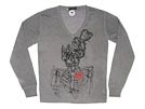 DSQUARED2 ディースクエアード '10秋冬 スカル ロングTシャツ グレー □■値下げ■□