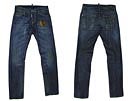 DSQUARED2 ディースクエアード '11秋冬 LA0437 SLIM 泥加工デニムパンツ ブルー