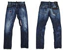 DSQUARED2 ディースクエアード '11秋冬 LA0474 SLIM クラッシュ&ペイント加工デニムパンツ ブルー