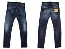 DSQUARED2 ディースクエアード '12春夏 LA0502 COOL GUY クラッシュ&ペイント加工デニムパンツ ブルー