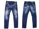 DSQUARED2 ディースクエアード '12春夏 LA0527 COOL GUY クラッシュ&ペイント加工デニムパンツ ブルー