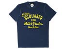 DSQUARED2 ディースクエアード '12春夏 GC0722 USED加工 半袖プリントTシャツ ネイビー