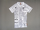 T32　ニュースペーパー柄 半袖Tシャツ ホワイト