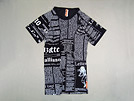 T32　ニュースペーパー柄 半袖Tシャツ ブラック