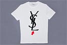 YVES SAINT LAURENT イブサンローラン '12春夏 YSLロゴ 半袖Tシャツ ホワイト ■■不良品値下げ処分■■