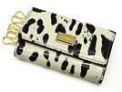 DOLCE&GABBANA ドルチェ＆ガッバーナ '11秋冬 BI0090 6Pキーケース エナメルレザー ヒョウ柄ホワイト ■■不良品値下げ処分■■
