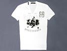DOLCE&GABBANA ドルチェ＆ガッバーナ '11春夏 G8I71G Vネック半袖Tシャツ ホワイト ■■不良品値下げ処分■■