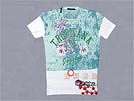 DOLCE&GABBANA ドルチェ＆ガッバーナ '12春夏 G8P11G プリント半袖Tシャツ ライトグリーン×ホワイト【50】 ■■不良品値下げ処分■■