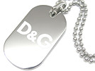 D&G ディーアンドジー b-DJ0016 ドッグタグ ボールチェーンネックレス ■■不良品値下げ処分■■