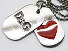 D&G ディーアンドジー I LOVE ドッグタグネックレス b3-DJ0017 【B品-3】 ■■不良品値下げ処分■■