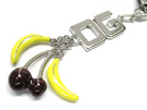 DOLCE&GABBANA ドルチェ&ガッバーナ ’06春夏モデル バナナ&チェリー チャーム付き革ひもネックレス