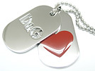 D&G　DJ0017  I LOVE ドッグタグネックレス